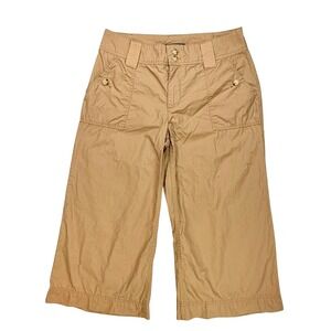 Lauren Ralph Lauren Women's Tan Cropped Wide Leg Pants, Trousers,-EUC Sz 6